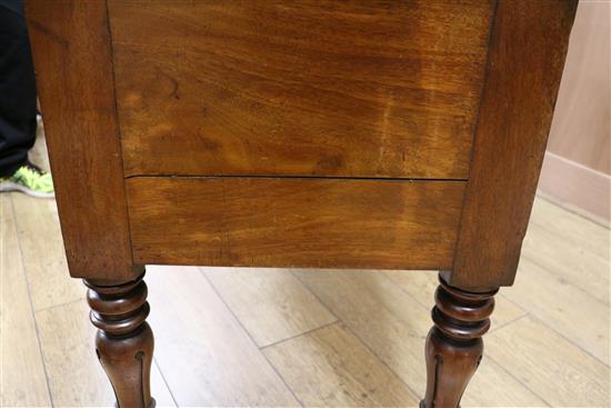 A Victorian mahogany kneehole desk W. 117cm